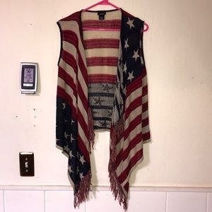 American Flag Tank Shawl